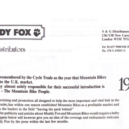 1984 Muddy Fox Catalogue