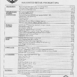 1994 WTB Price List