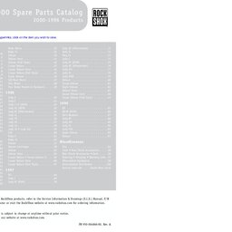 2000 Rock Shox Spare Parts Catalogue