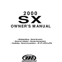 2000 Manitou SX Owners Manual