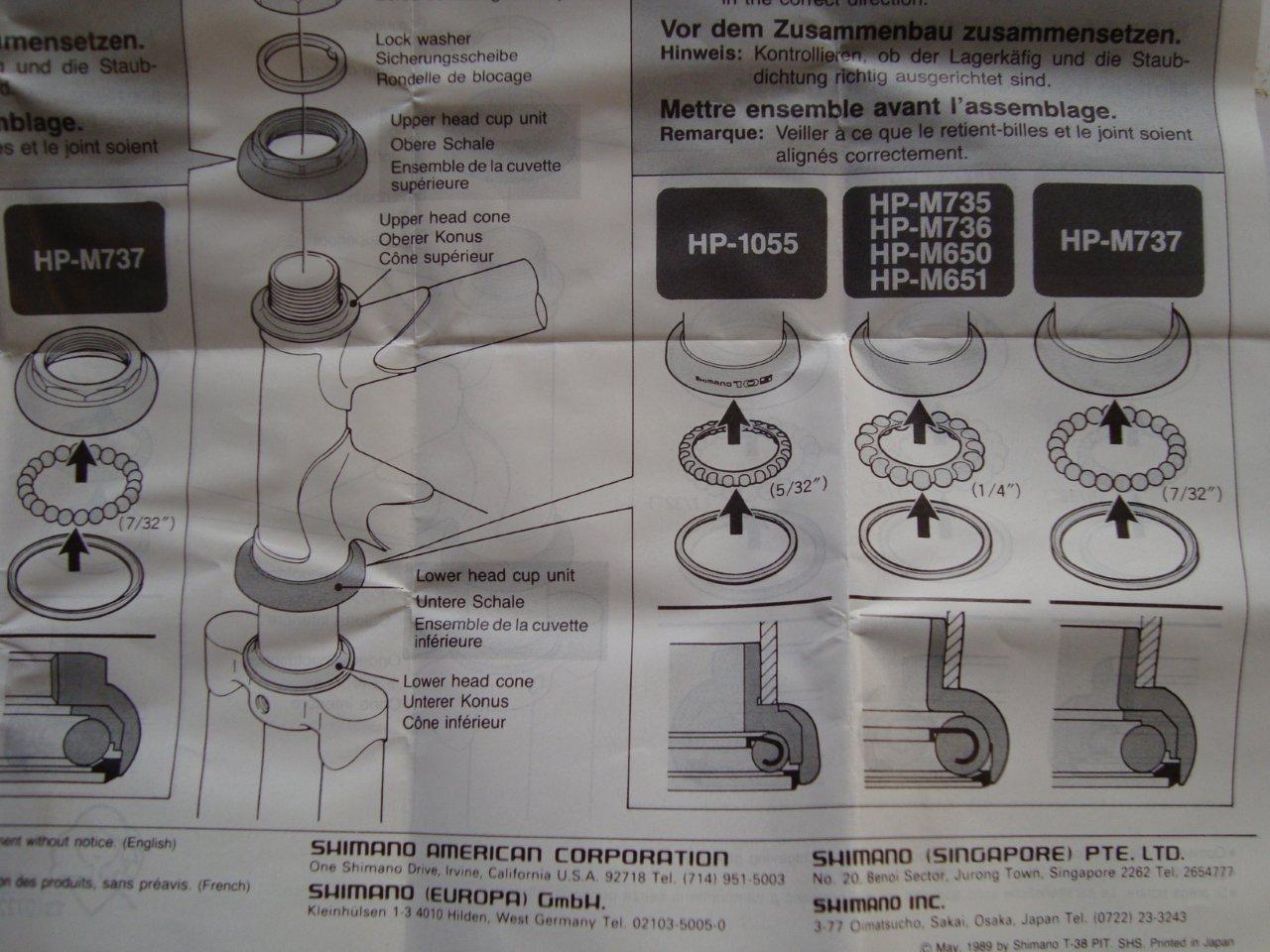736 instructions bearings