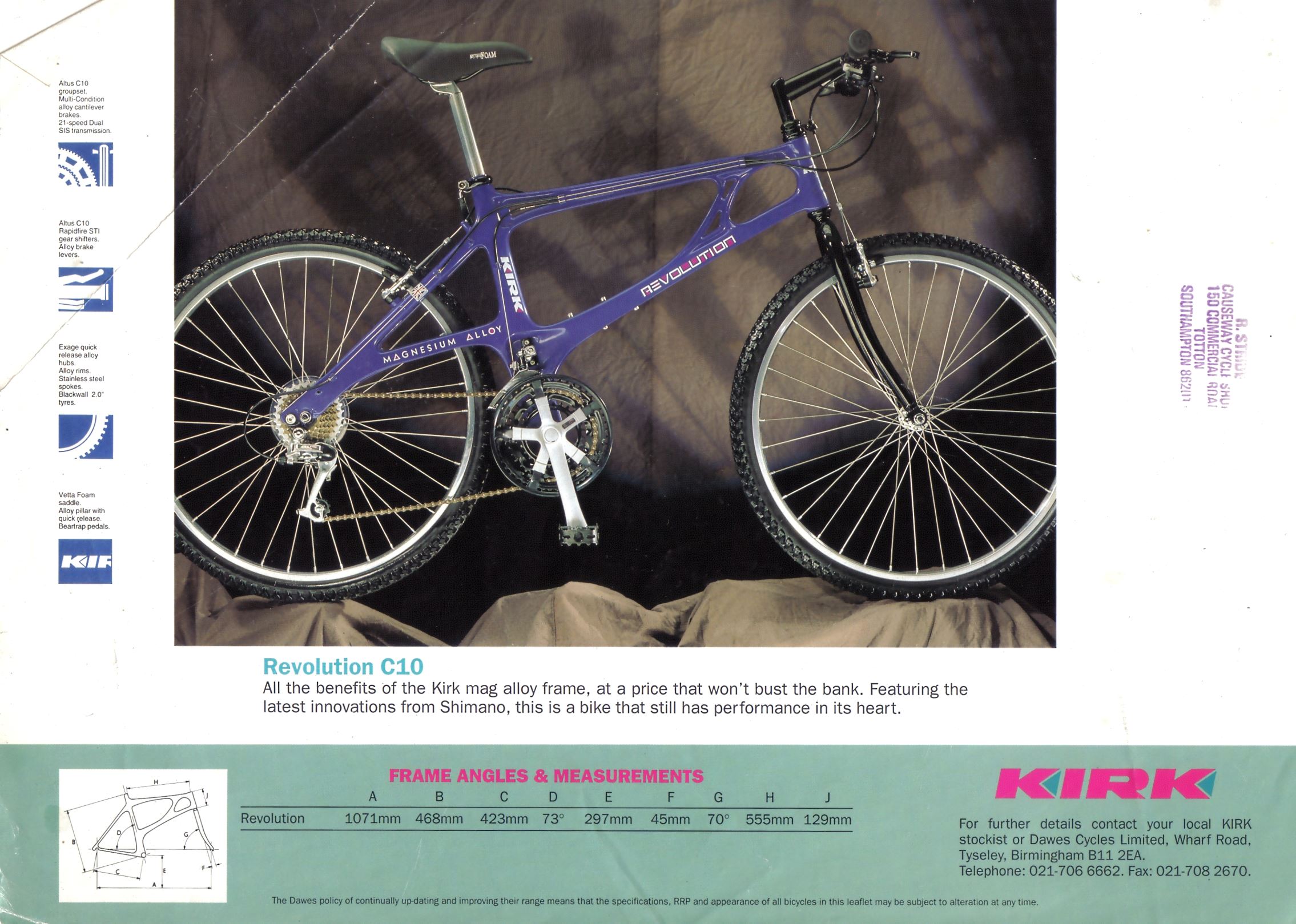 Revolution C10, Back Cover