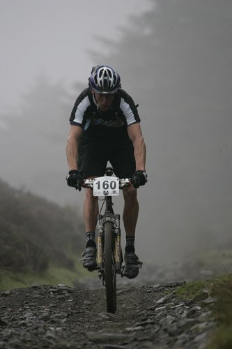 James Webster on his way to 25th place at the IoM end to end