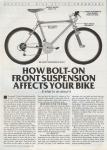 How Bolt-on Front Suspension Affects Your Bike - MBA NOV 1993