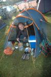 Russell - neat, tidy and in control - of his lunch at least