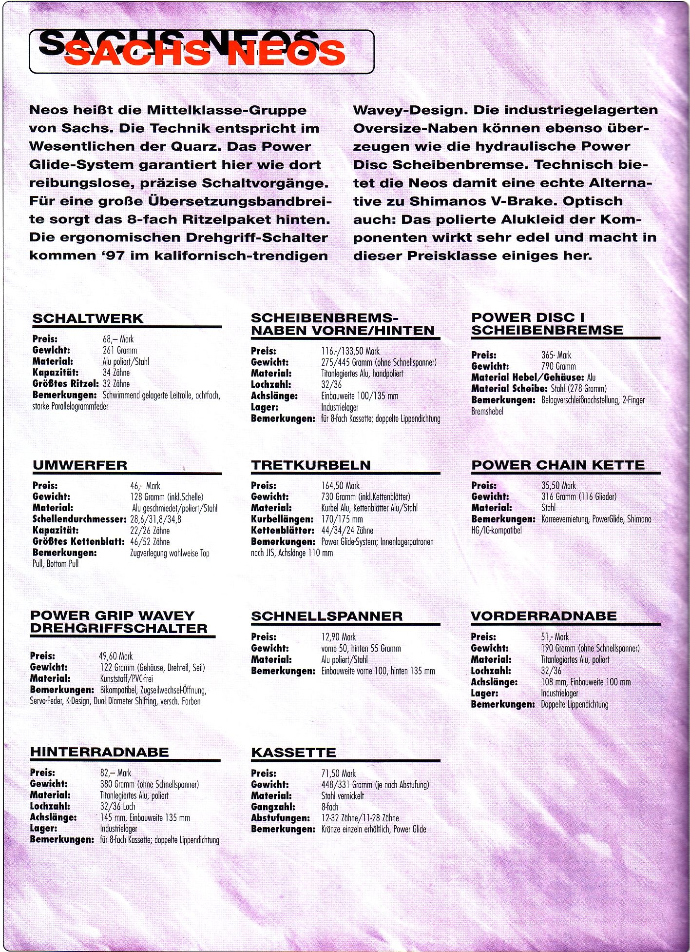 1997 - SACHS NEOS 1