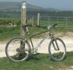 1996 Kona Explosif size 18 top of Bourne Hill