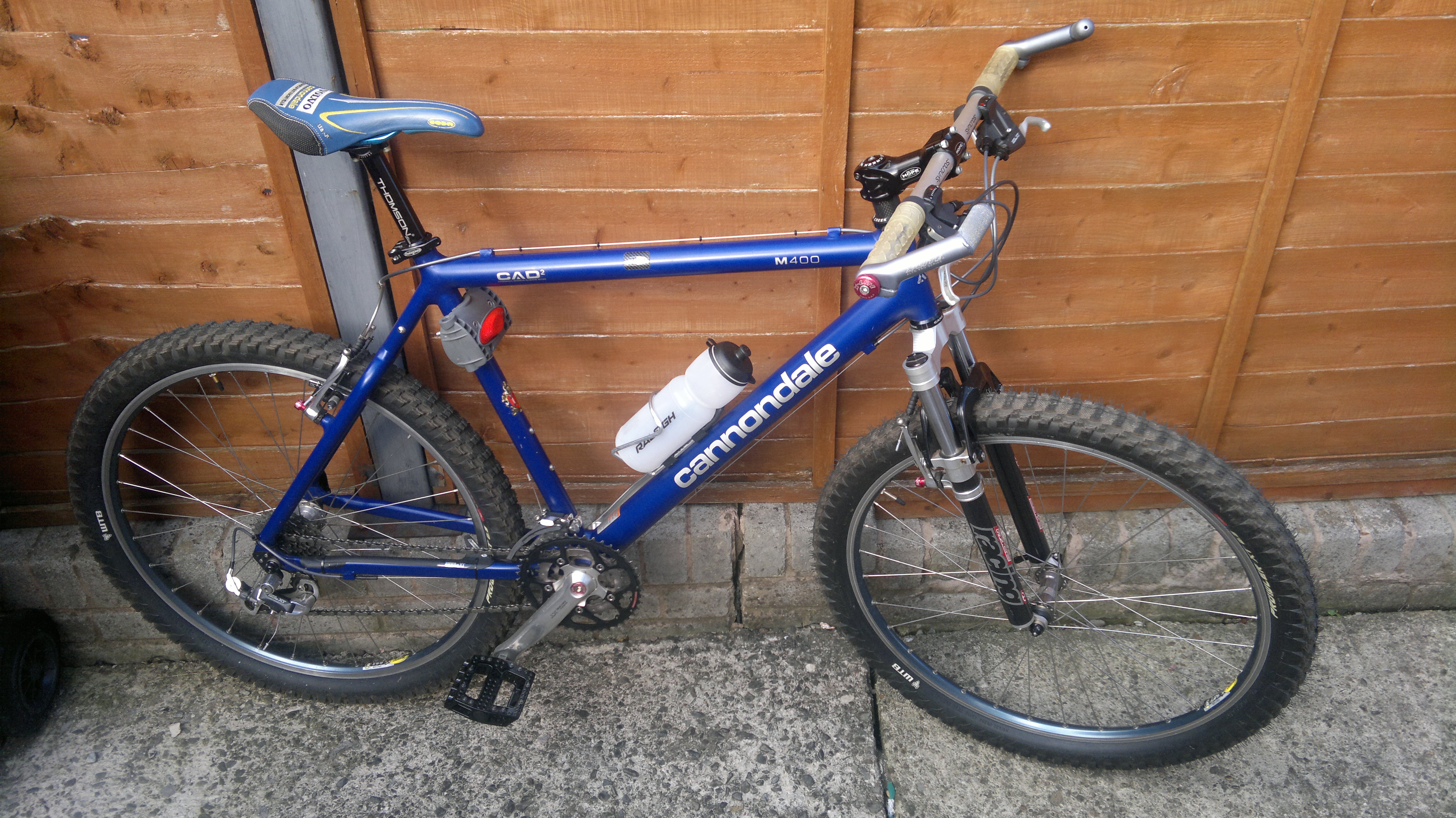 My 1990's Cannondale M400.Not much of the original bike left, pretty much just the frame and wheels. Most of the coda stuff ha